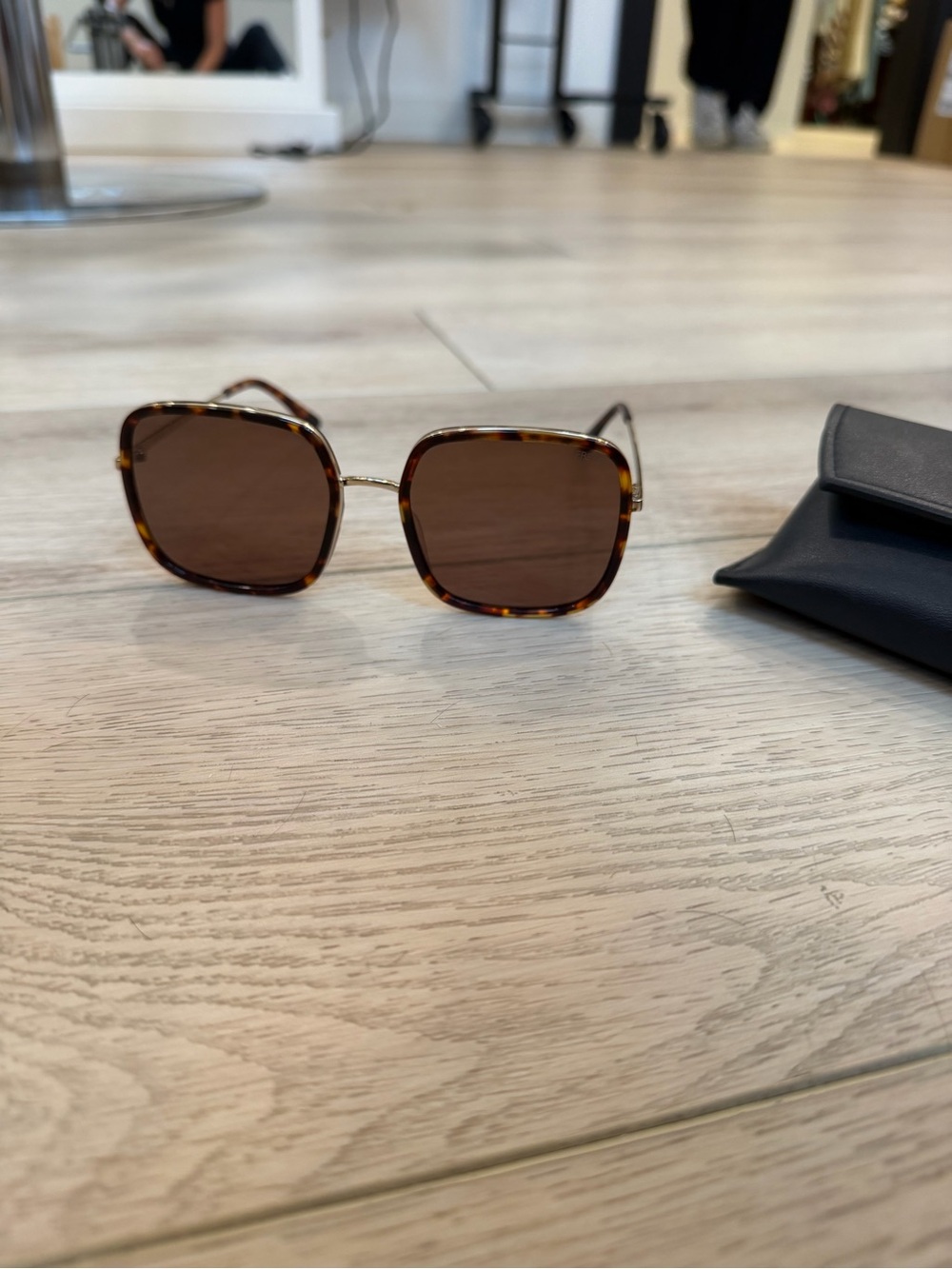 Freyrs Cosmo Tortoiseshell Square Sunglasses with Brown Lenses